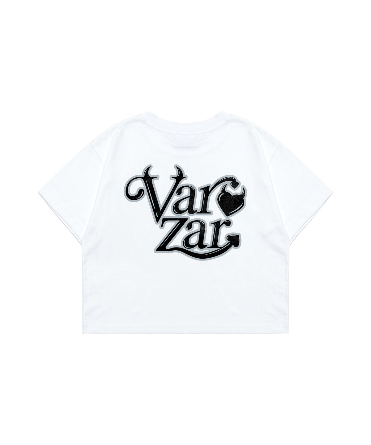 바잘(VARZAR) 러브 이즈 데빌 크롭 반팔 티셔츠 (2color)