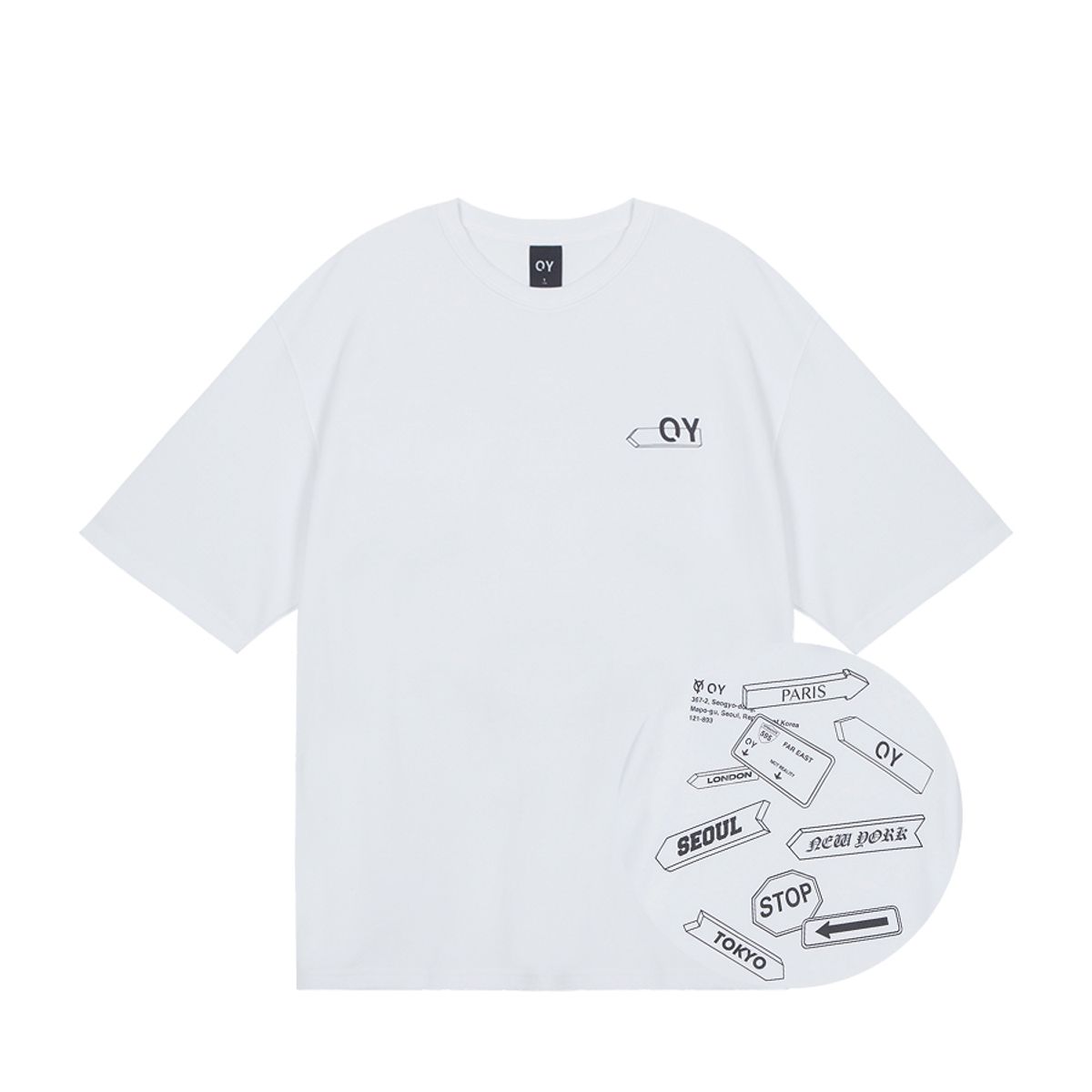 오픈야드(오와이)(OPENYARD(OY)) 로드 사인 티-화이트