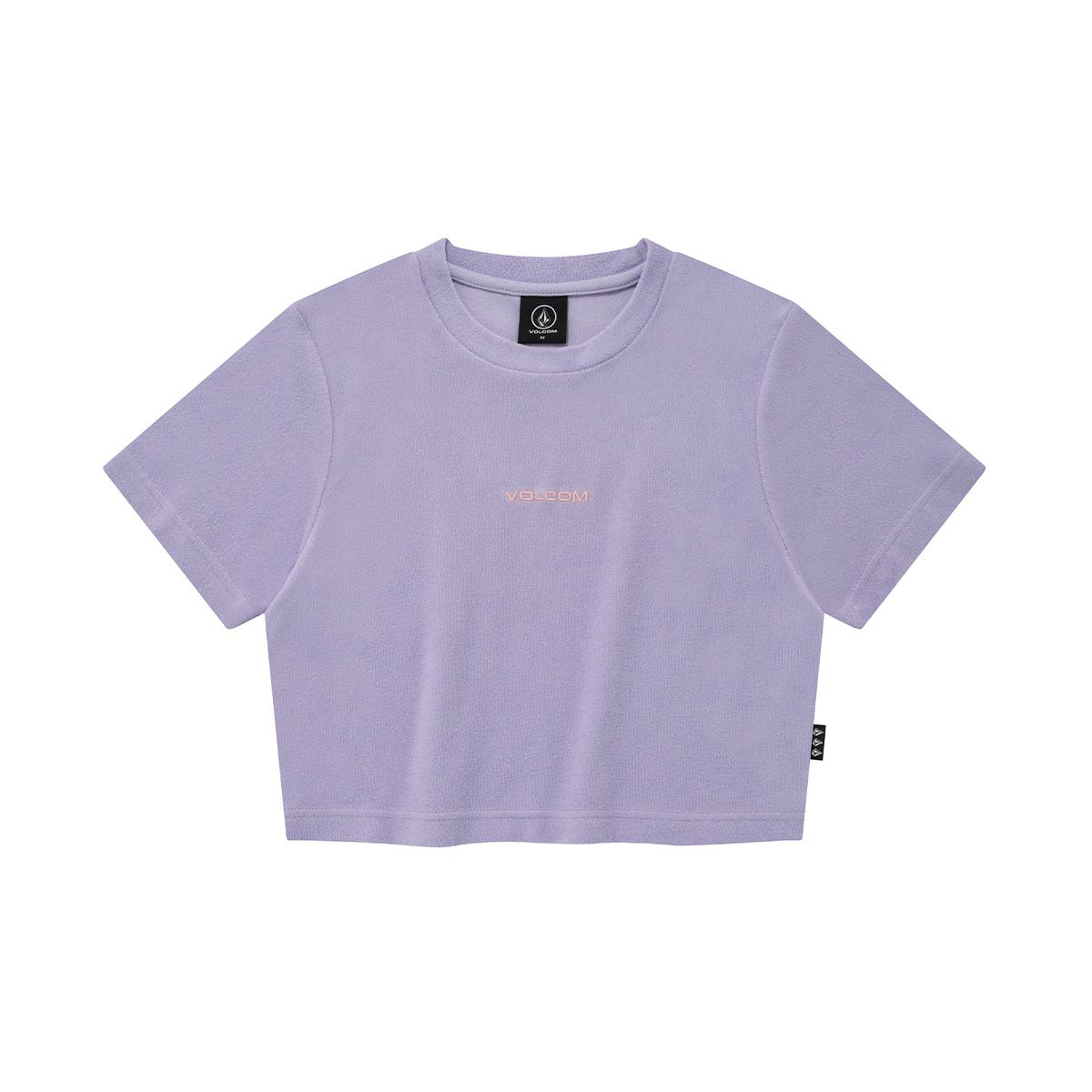 볼컴(VOLCOM) 쿨 테리 크롭 티셔츠(라이트 퍼플)