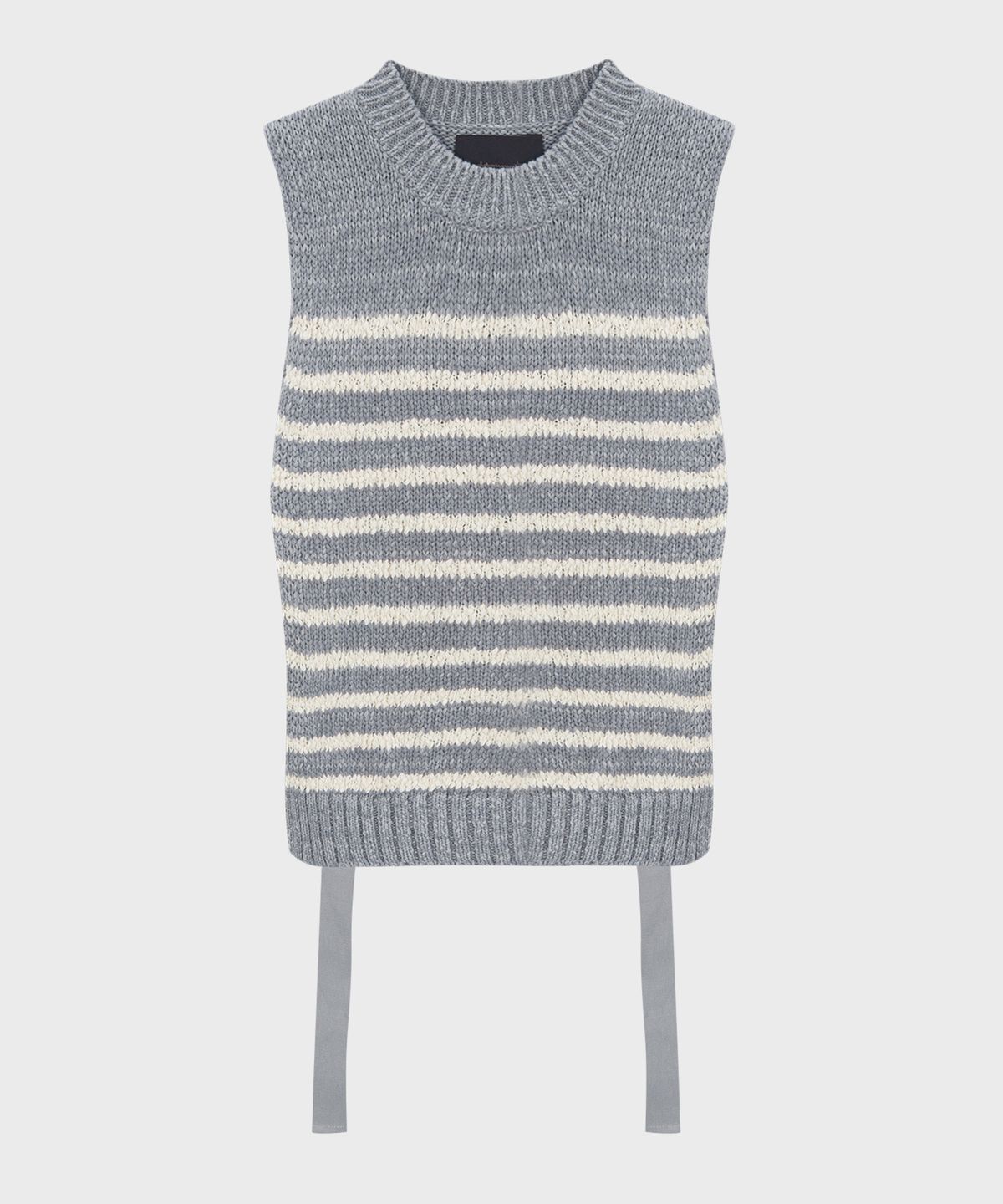 왓에버위원트(WHATEVERWEWANT) STRAP KNIT VEST [GRAY]