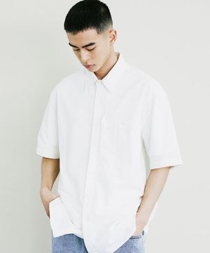 나일론 유틸리티 포켓 란도리 셔츠 화이트