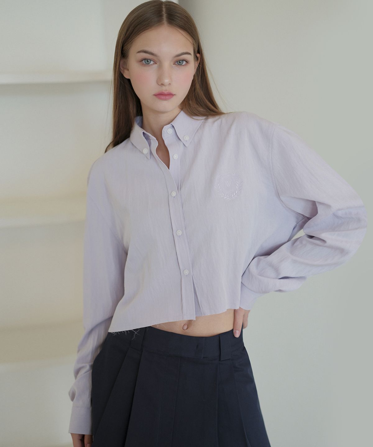 어반드레스(AVANDRESS) Solid Mu shirt PURPLE