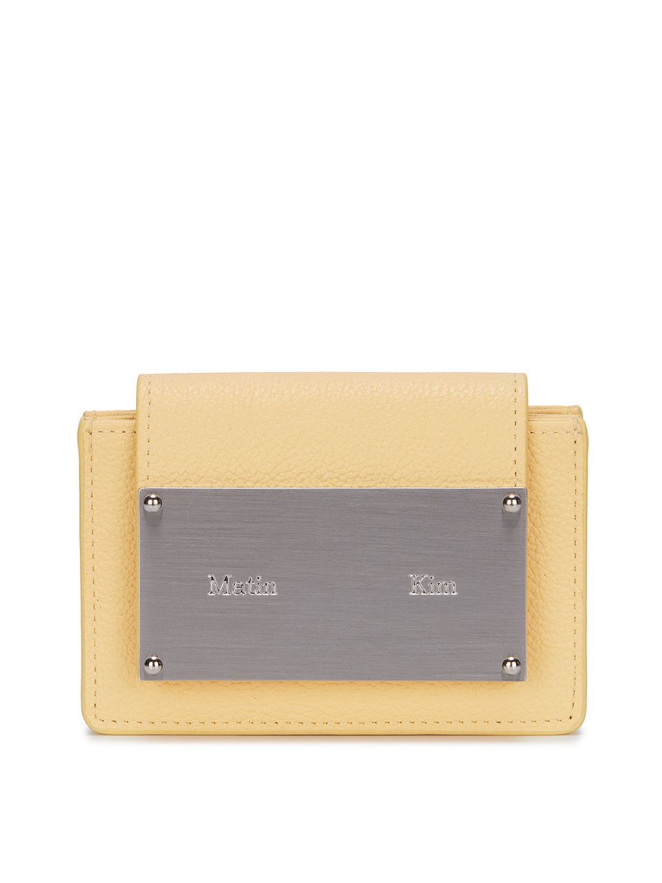 ●MATIN KIM●HANDLE ACCORDION CHAIN WALLET IN YELLOW ○MATIN KIM○HANDLE ACCORDION CHAIN WALLET IN YELLOW