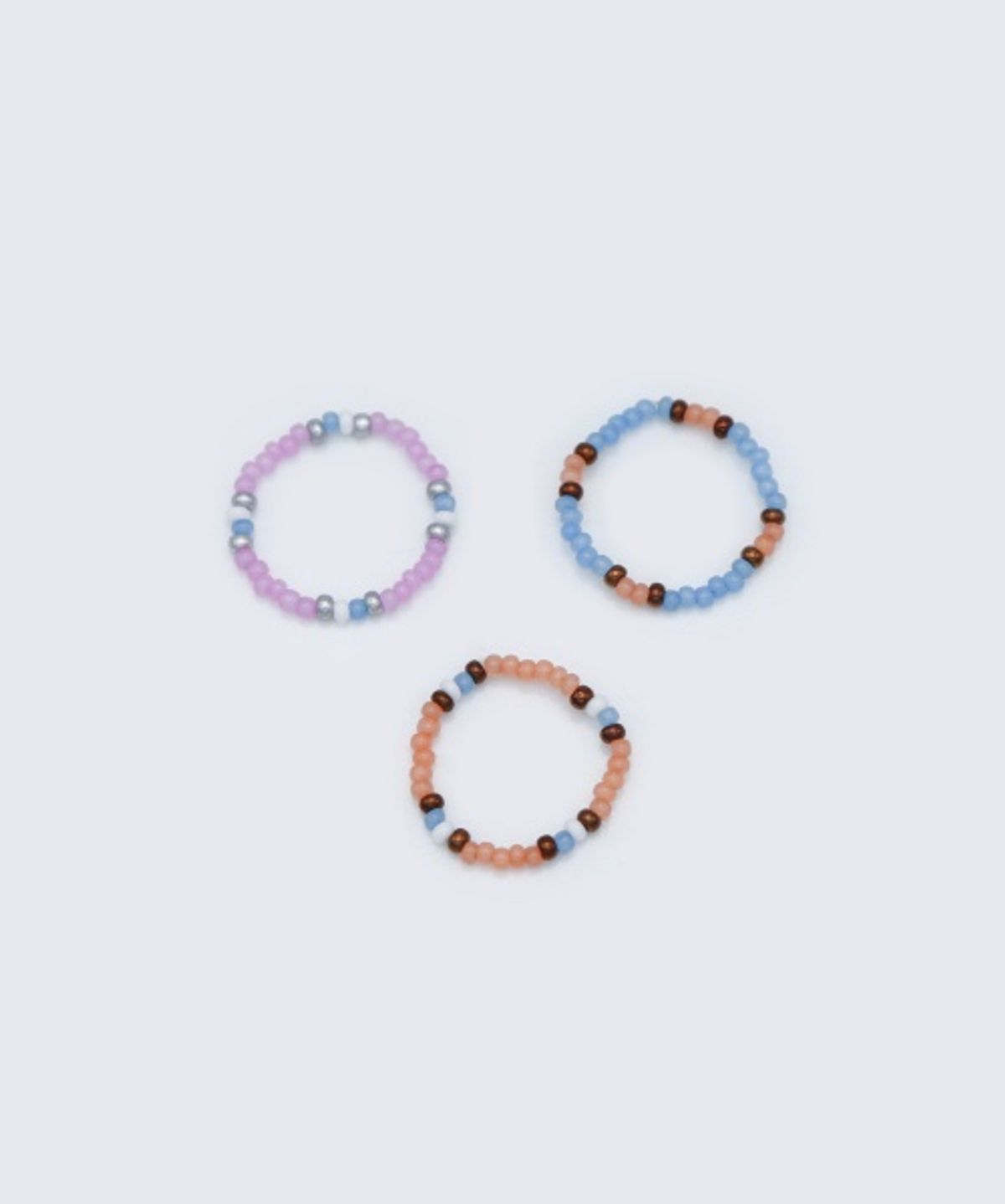 봉보(BONBEAU) Soft ethnic beads 3color mix ring 소프트 에스닉 컬러 믹스 비즈 반지