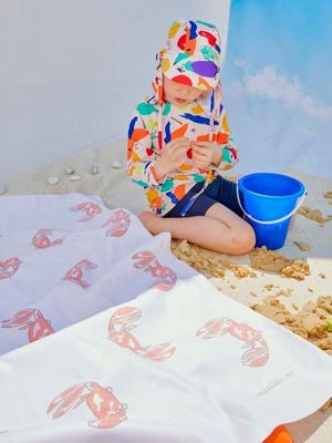 극세사 꽃게 비치타월