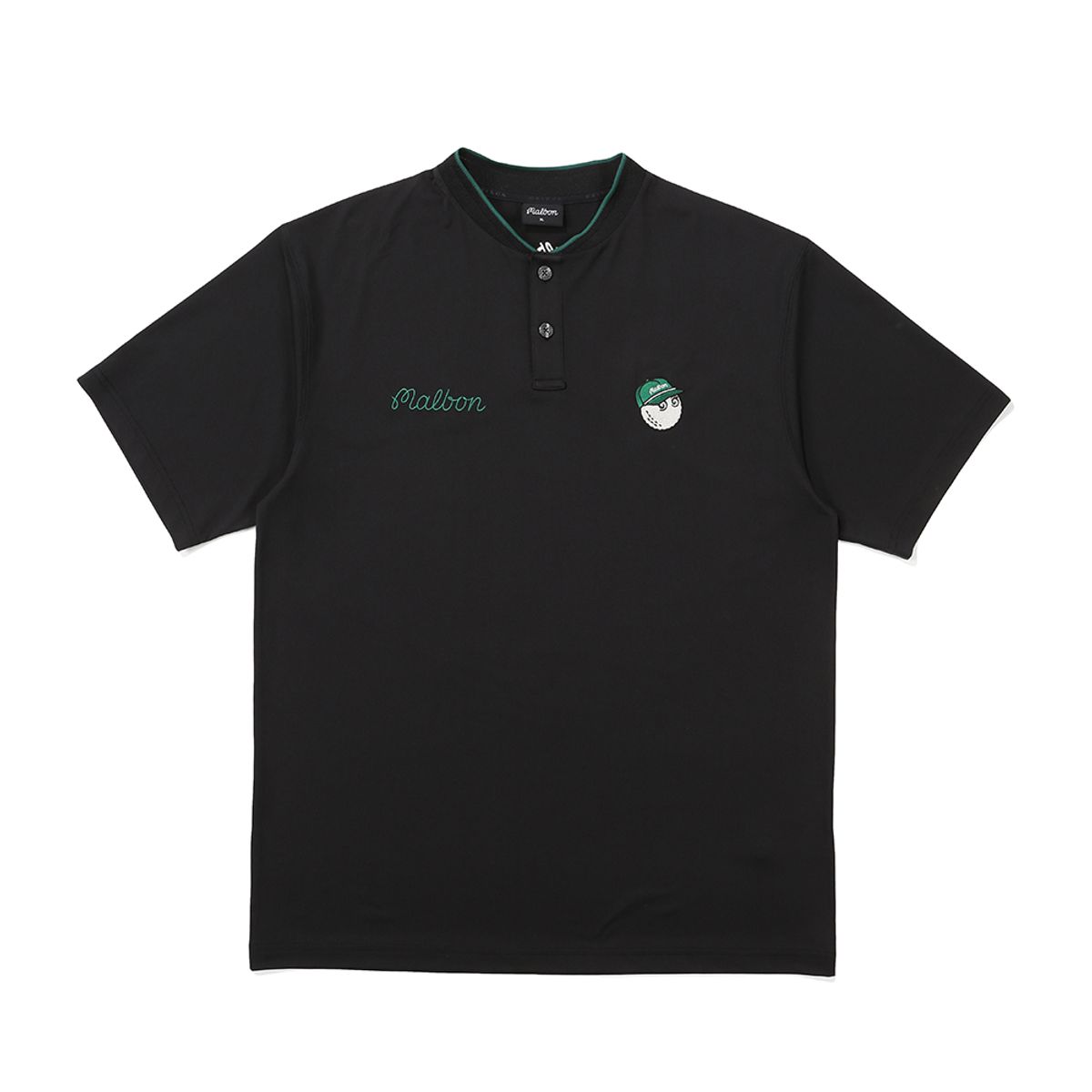 말본 골프(MALBON GOLF) 버킷 헨리넥 티셔츠 BLACK (MAN)