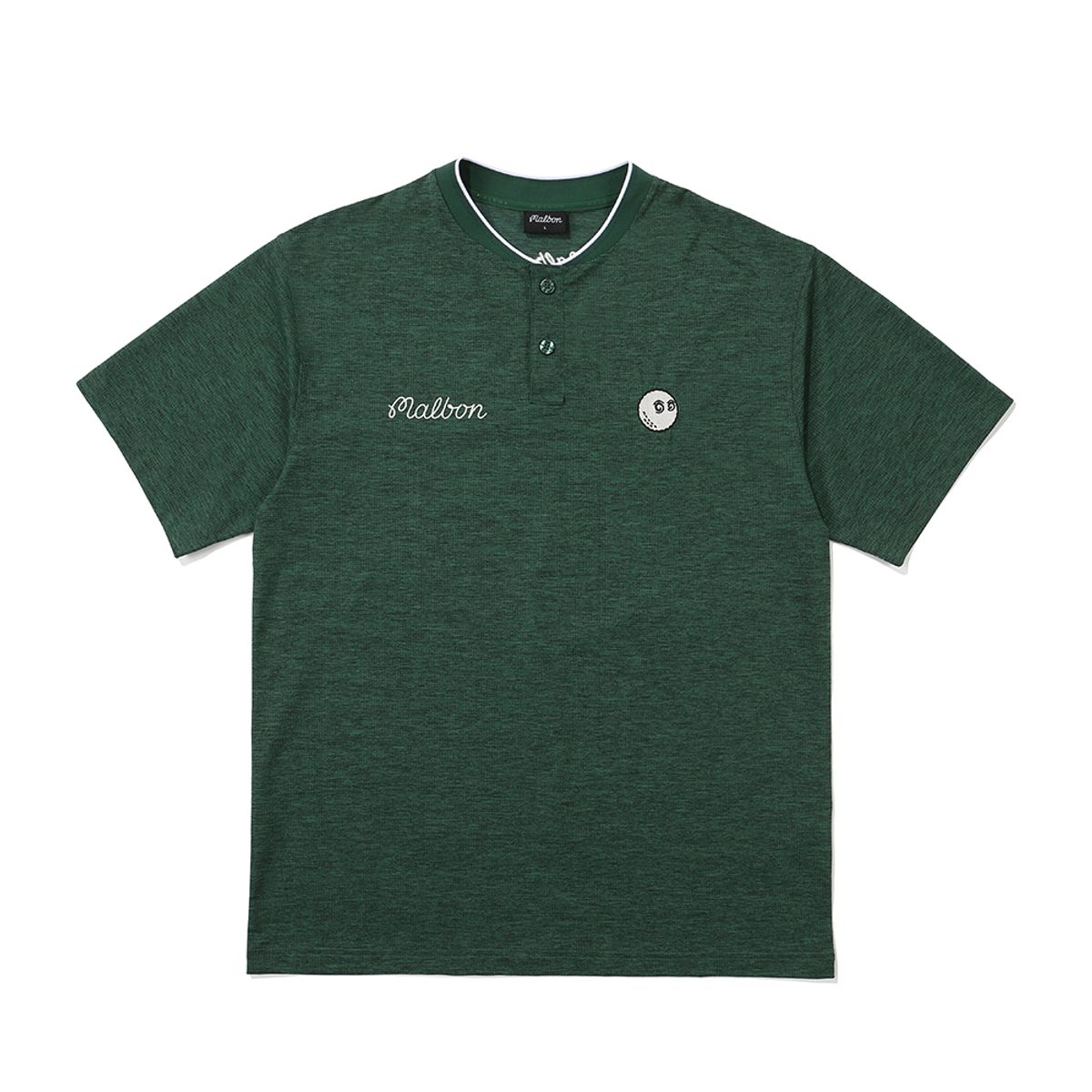 말본 골프(MALBON GOLF) 버킷 헨리넥 티셔츠 GREEN (MAN)
