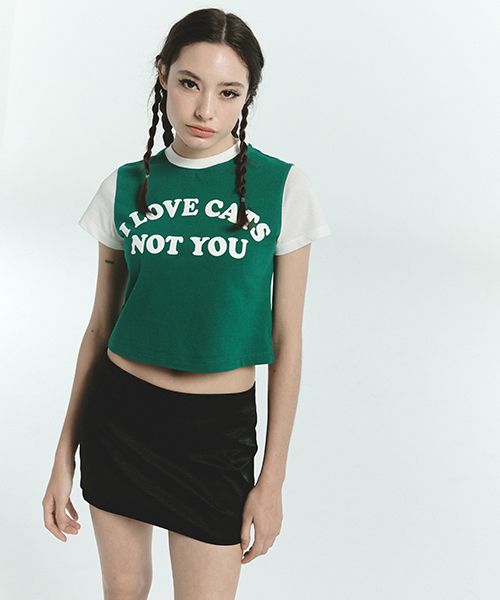 ITZAVIBE★GREEN MATCHS COLOR LOVE CAT T-SHIRTS MUSINSA | ITZAVIBE [IBB22UT09GR] GREEN MATCHS COLOR LOVE CAT