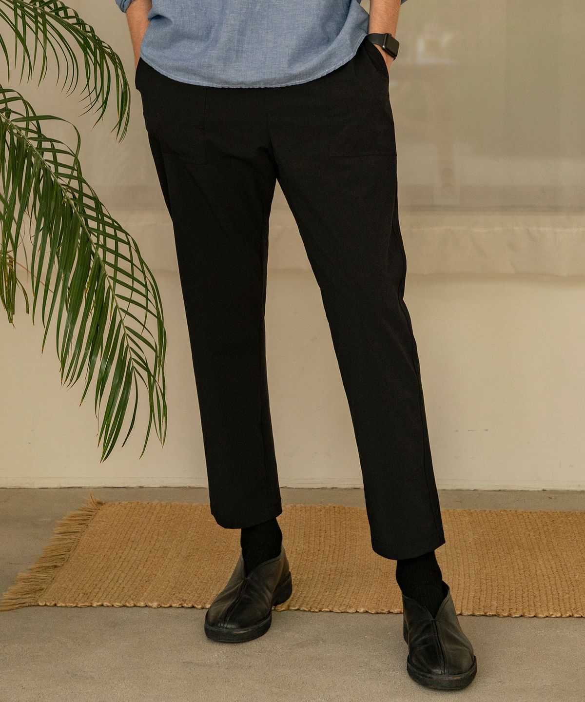 하프크라이즈 레이아웃(HALBKREIS LAYOUT) CP-805 Stretch fatigue pants_Black