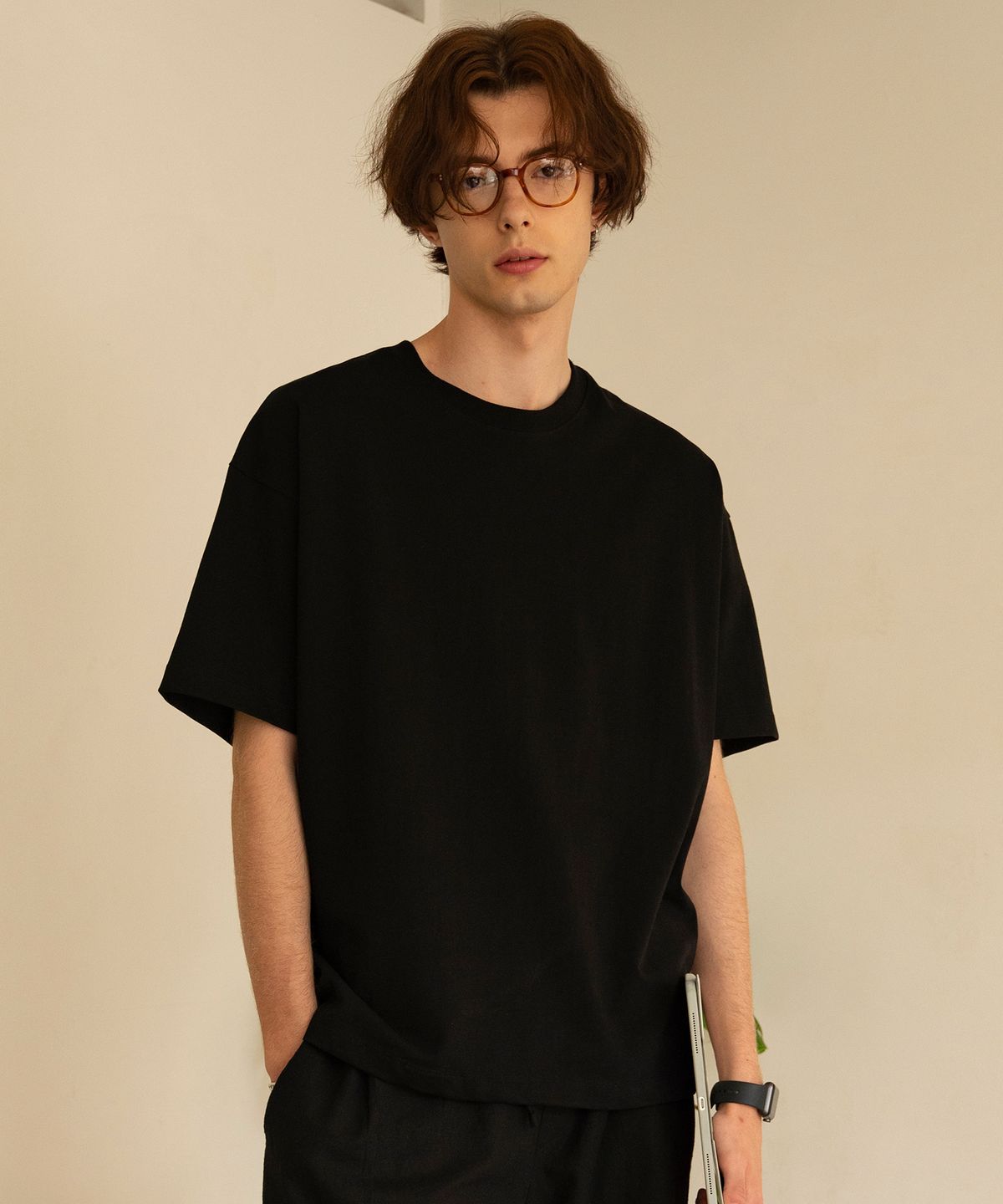 하프크라이즈 레이아웃(HALBKREIS LAYOUT) TA-154 Everyday T-shirt_Black