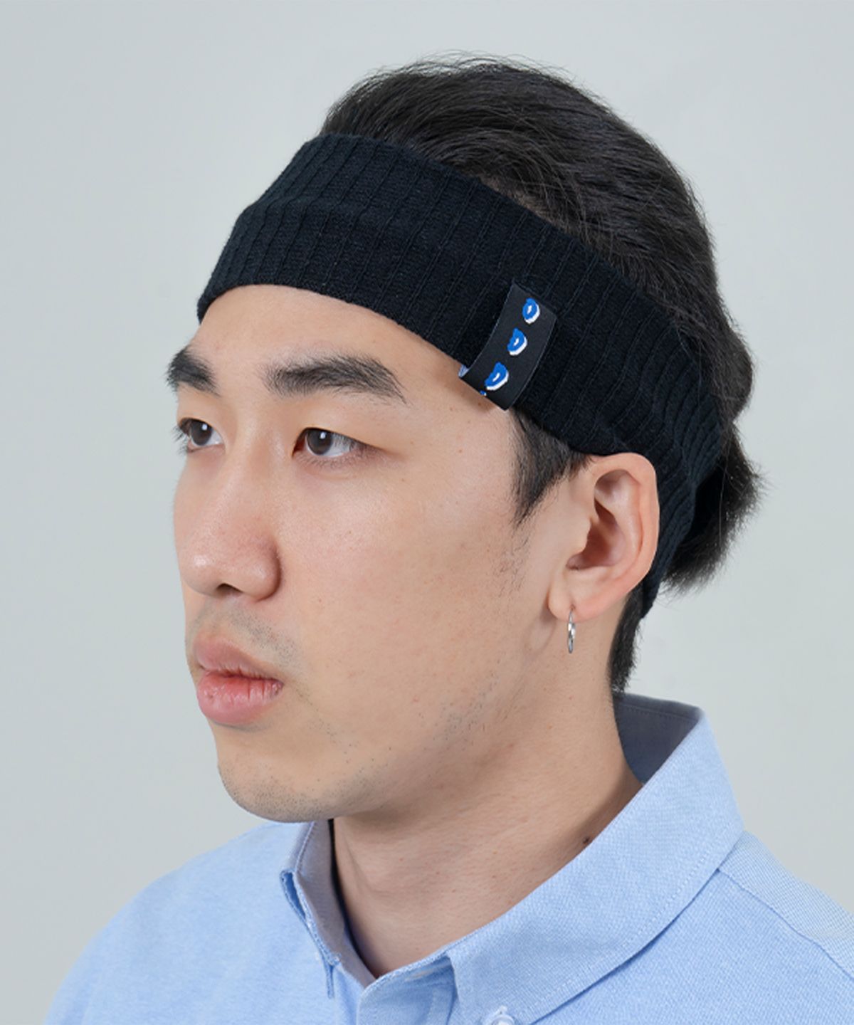 오드닷(ODD DOT) 오드 라벨 코튼 헤어밴드_블랙