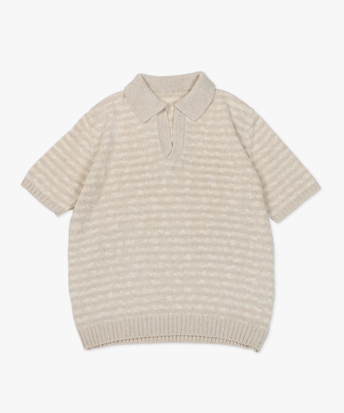 테스터먼트(TESTAMENT) Two tone short sleeve (Beige)