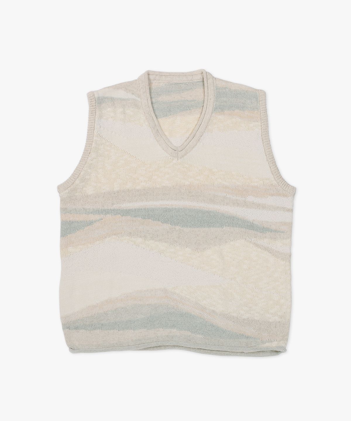 테스터먼트(TESTAMENT) Color mix knit vest (Beige)