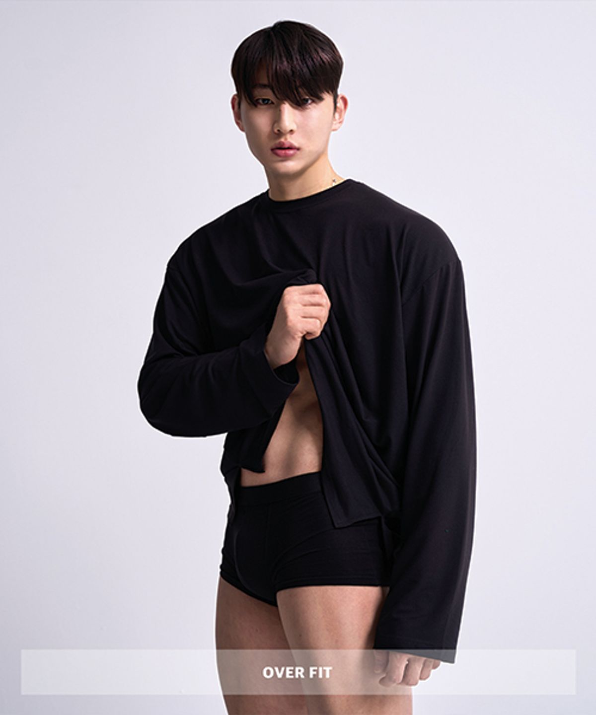 알브이디(RVD) 소프트 릴렉스 오버핏 롱슬리브 (블랙)