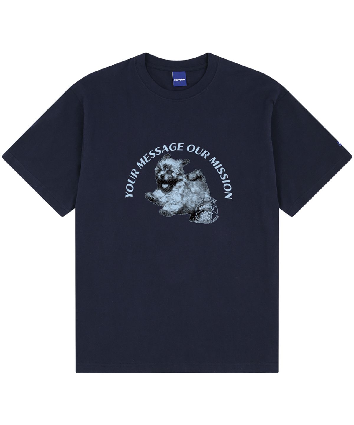 스텝온리(STAFFONLY) PUPPY STAMP TEE (NAVY)