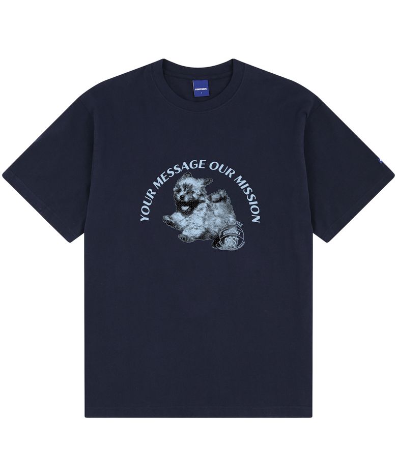 PUPPY STAMP TEE (NAVY)