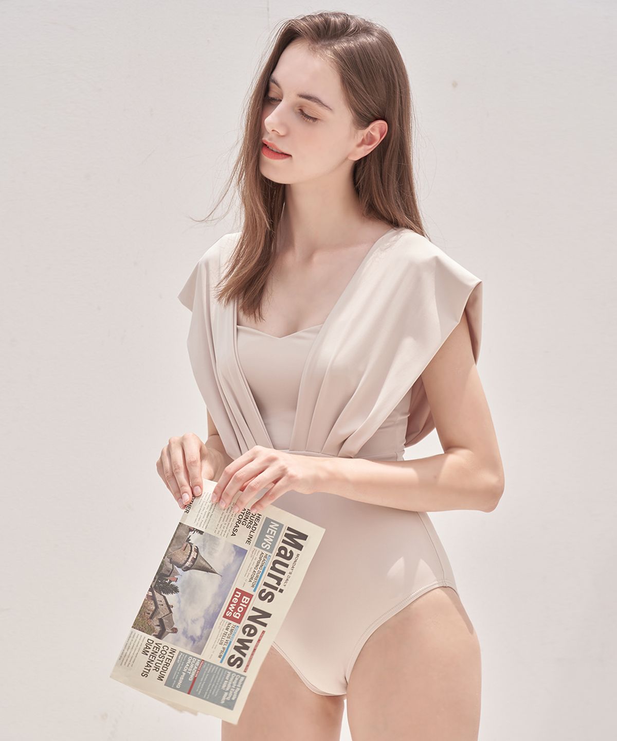 벨로디네라(VALLO DE NERA) Hepburn Swimsuit Ivory