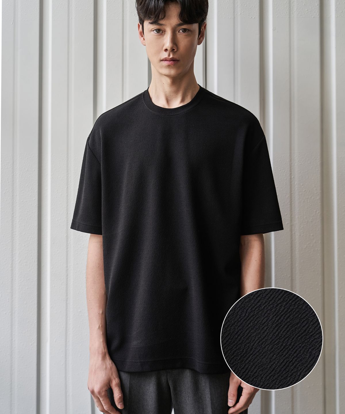 드로우핏(DRAW FIT) 쿨링 엠보 티셔츠 [BLACK]