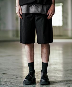 다이어그널 컷티드 숏팬츠 블랙 SHSP6646