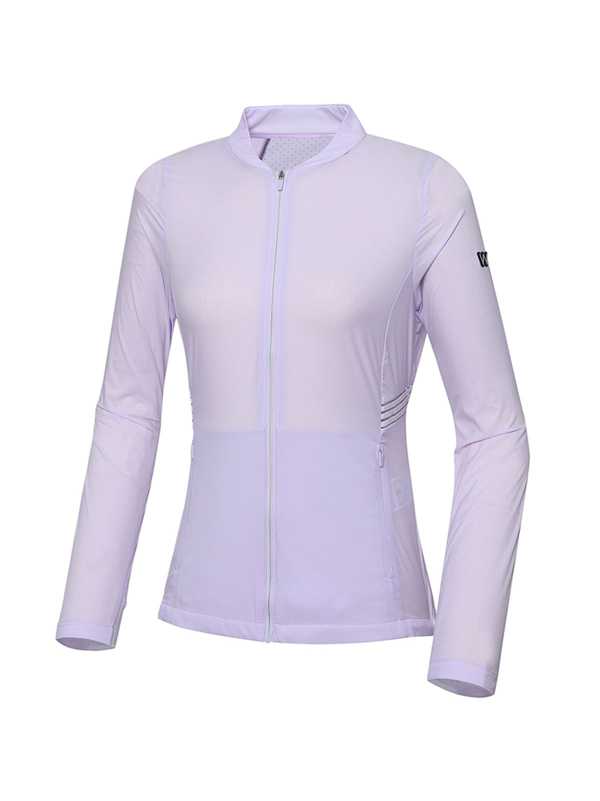 와이드앵글(WIDEANGLE) WL 메쉬 이밴드 소재 믹스 홑겹 점퍼 L_Light Violet