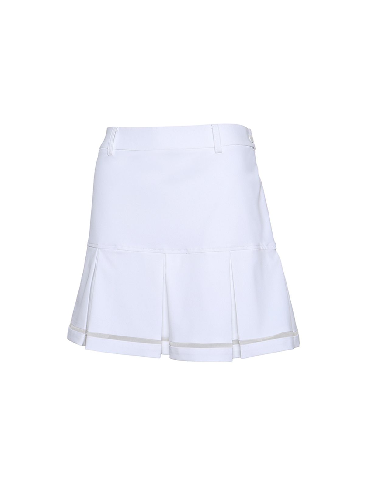와이드앵글(WIDEANGLE) WG 심플 플리츠 큐롯 L_White
