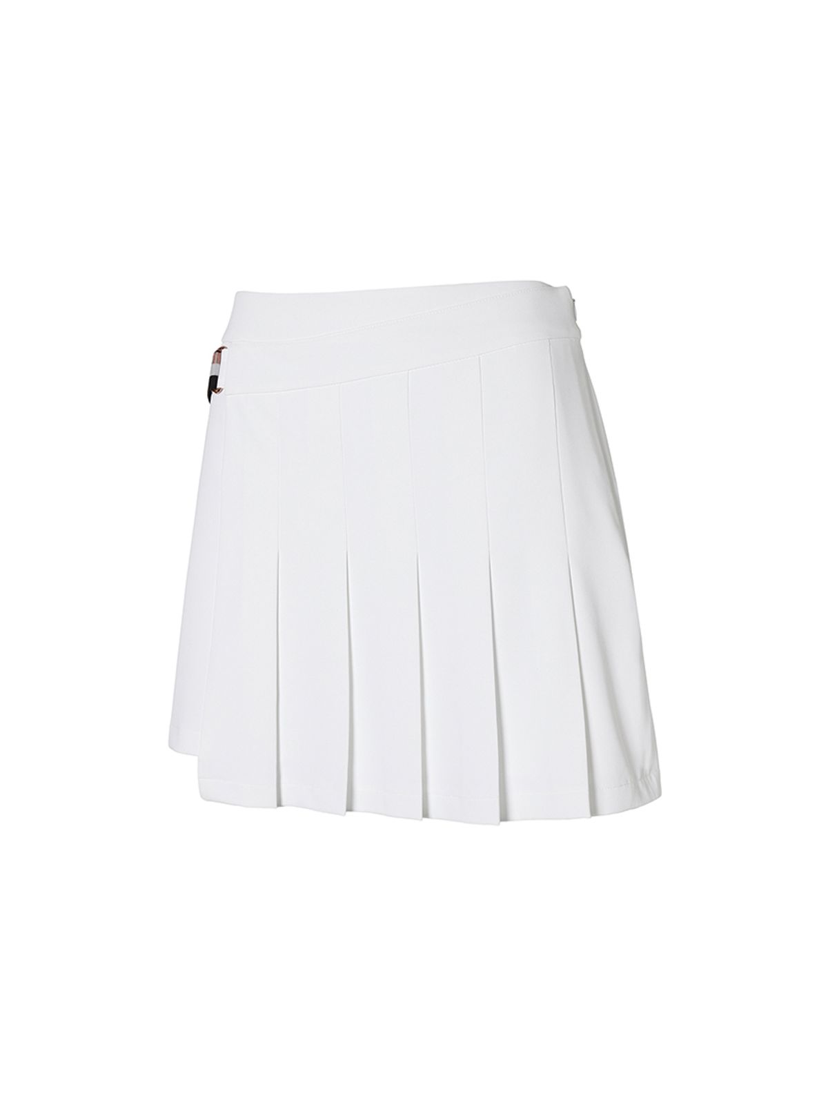와이드앵글(WIDEANGLE) WL 부분 플리츠 A라인 큐롯 L_White