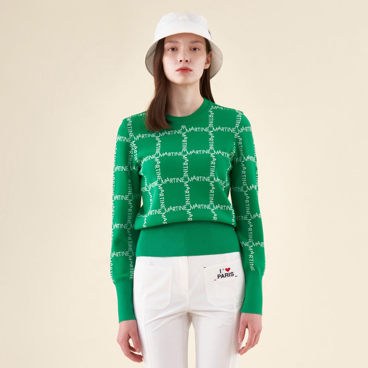 마틴골프(MARTINE GOLF) Mini Pocket Bucket Hat_White