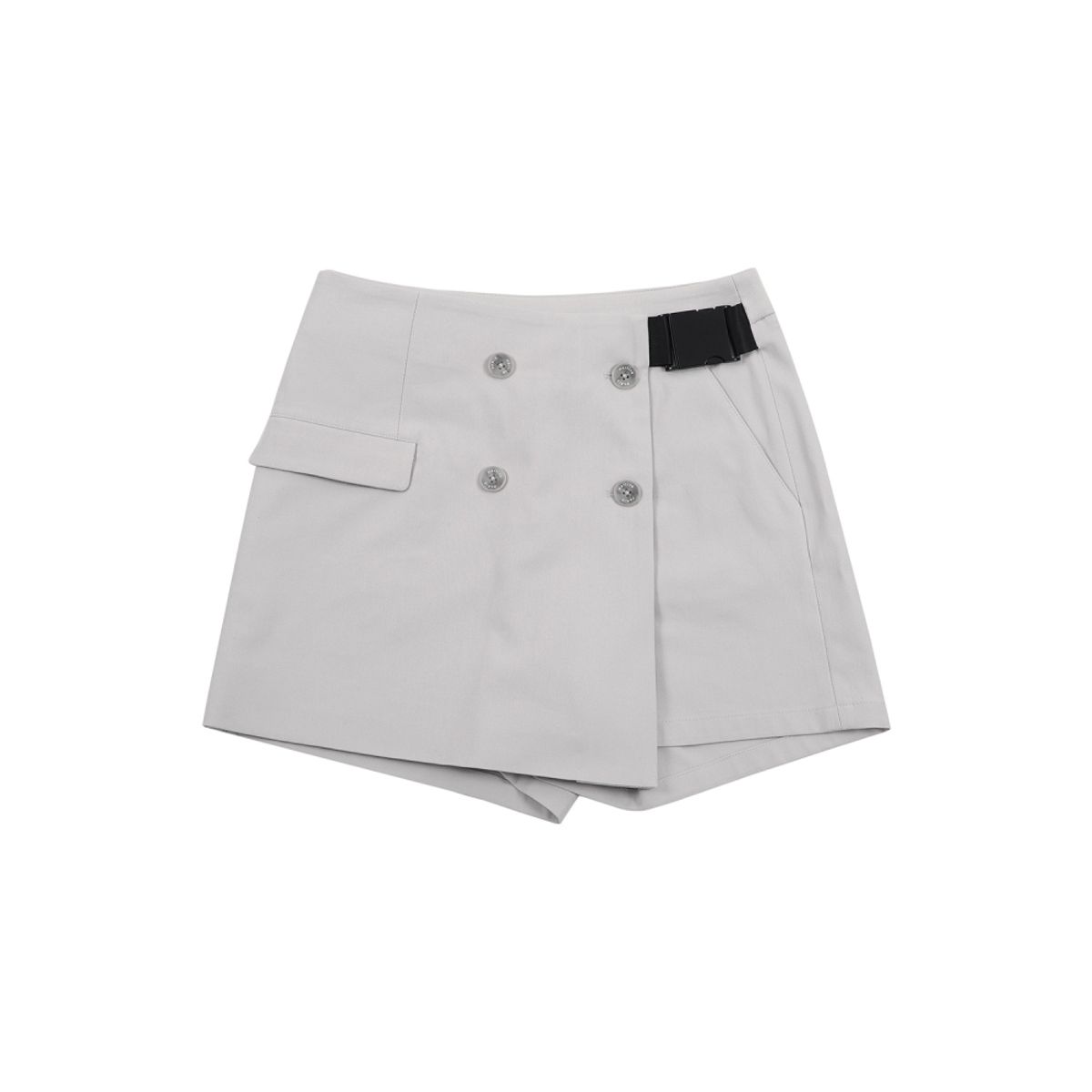 마틴골프(MARTINE GOLF) Double Button Wrap Shorts_Light Grey
