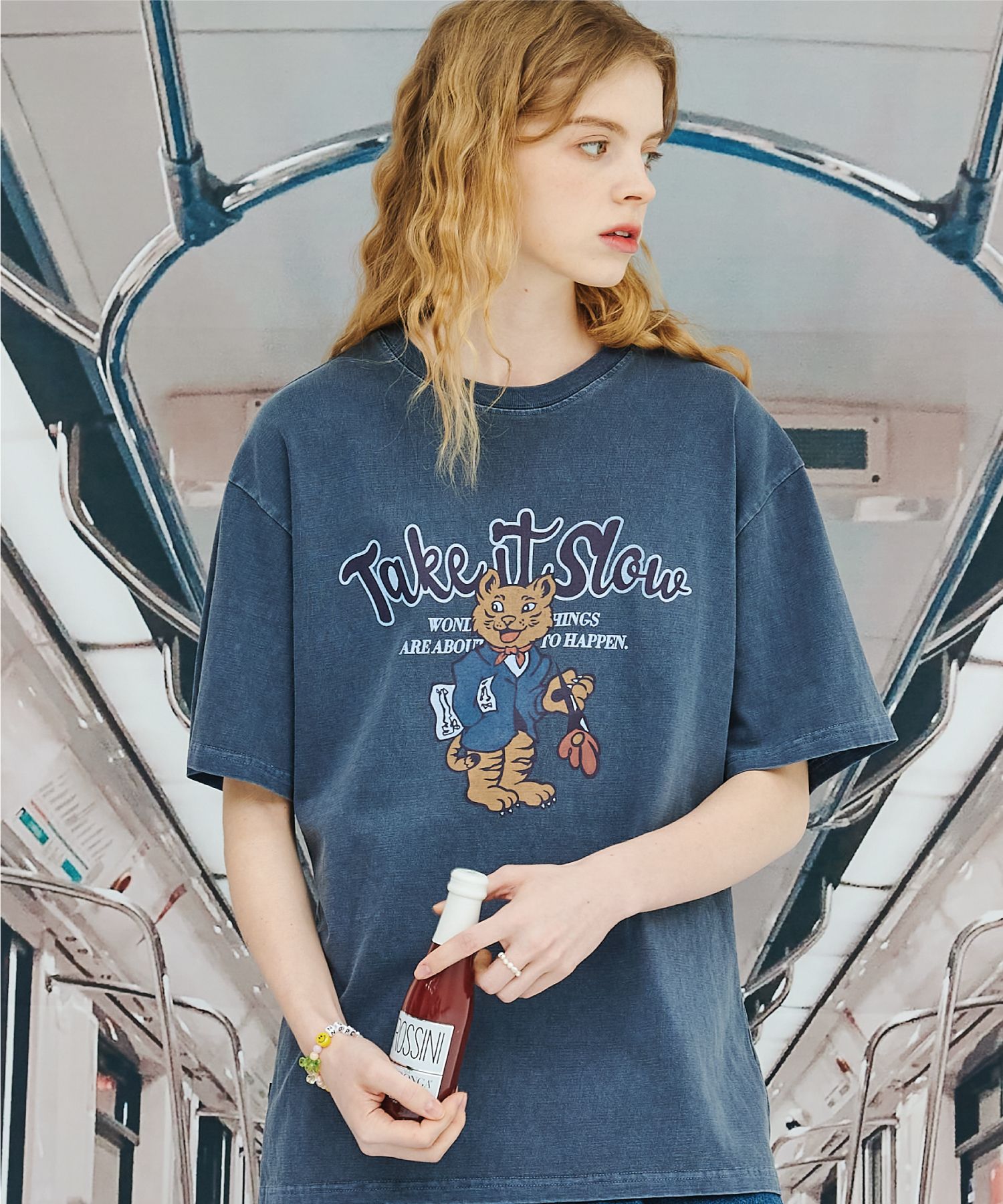 【CPGN STUDIO】Nerd Tiger Pigment Short Sleeve T-shirt CPGN STUDIO (コンパーニョ) - ナードタイガーピグメント / Nerd