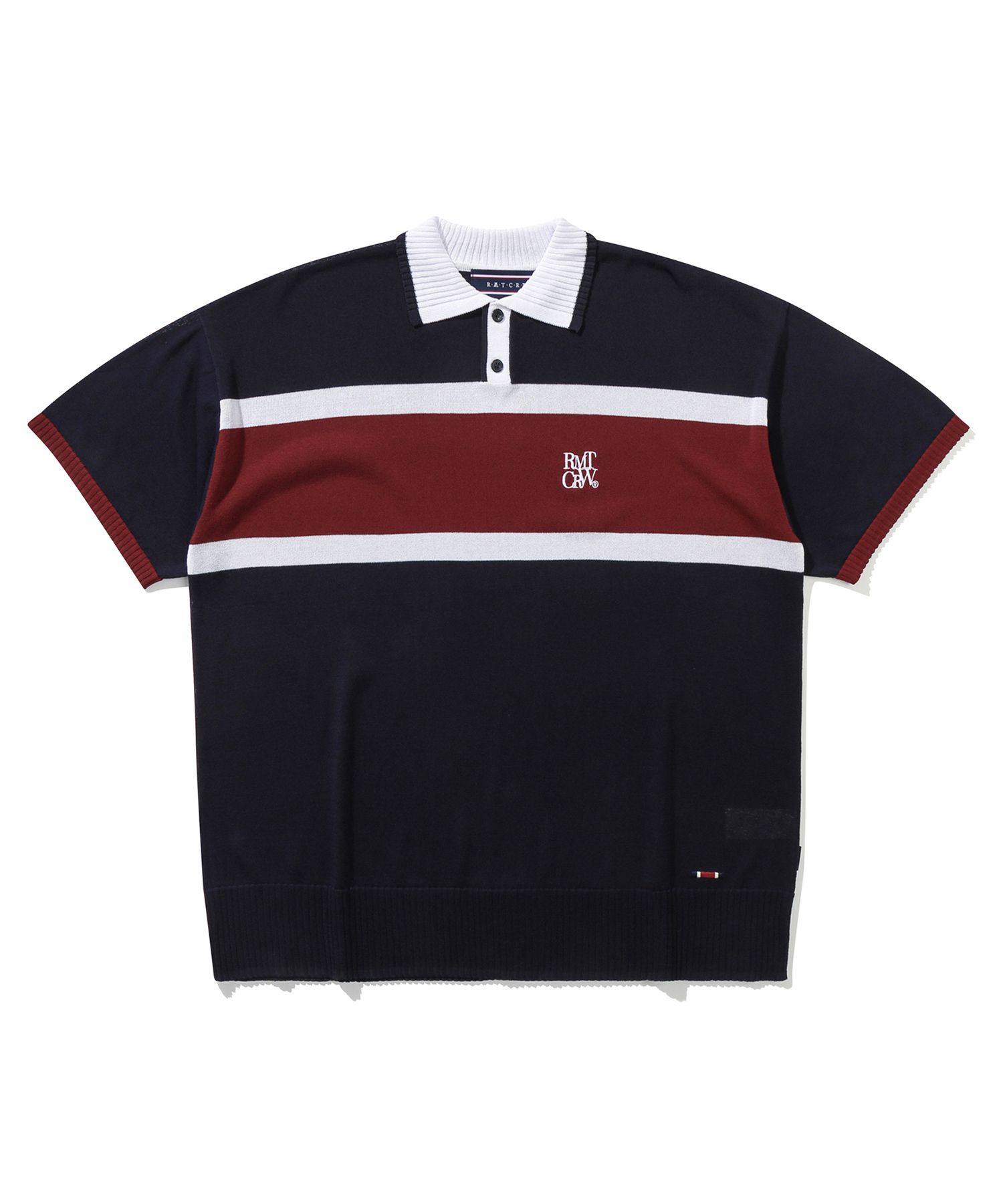 ★2022SS新作★ROMANTIC CROWN★RMTC CLUB KNIT POLO MUSINSA | ROMANTIC CROWN RMTC CLUB KNIT POLO_NAVY