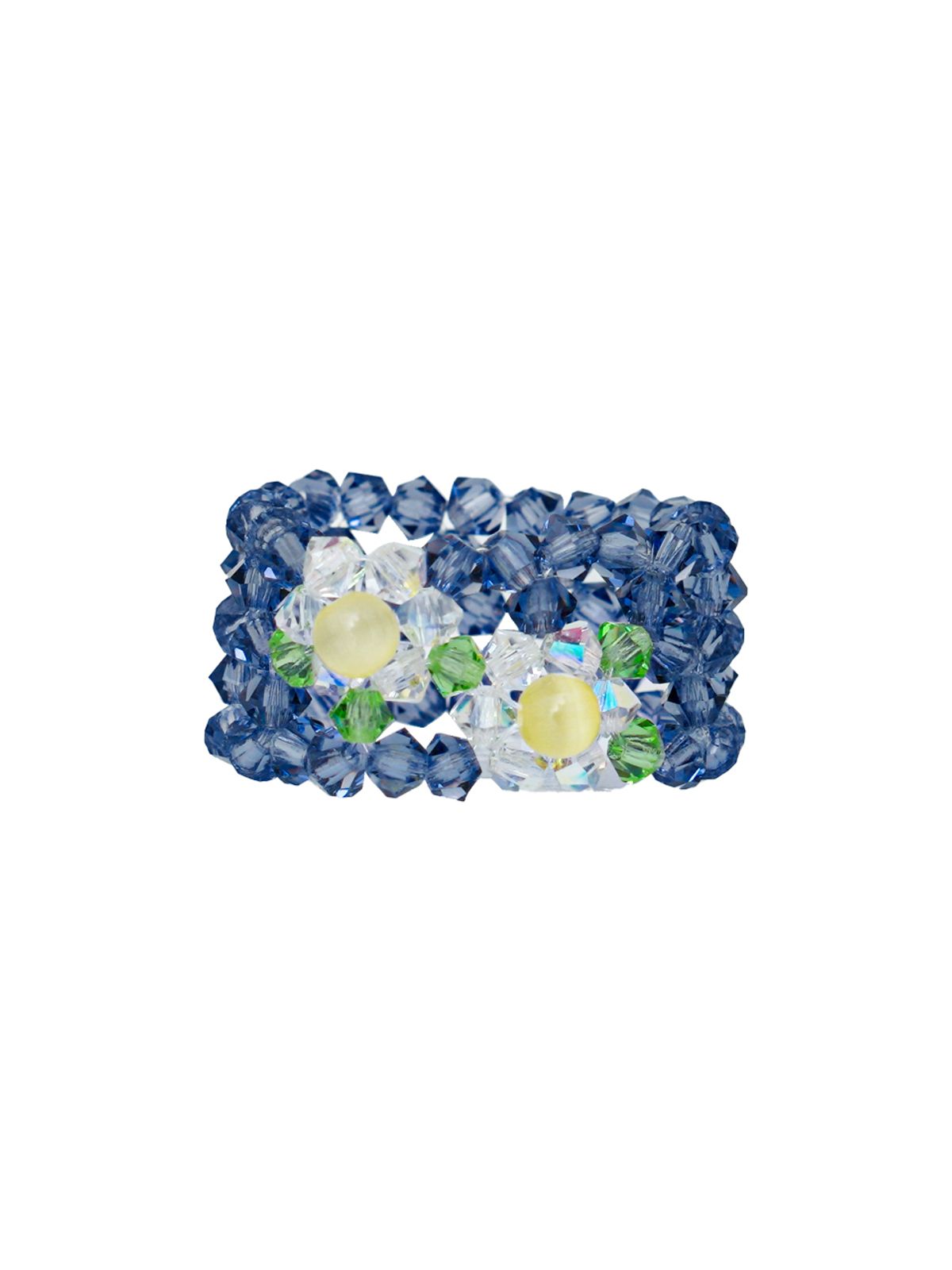 스윙셋(SWINGSET) Flower Pixel Beads Ring (Purple)