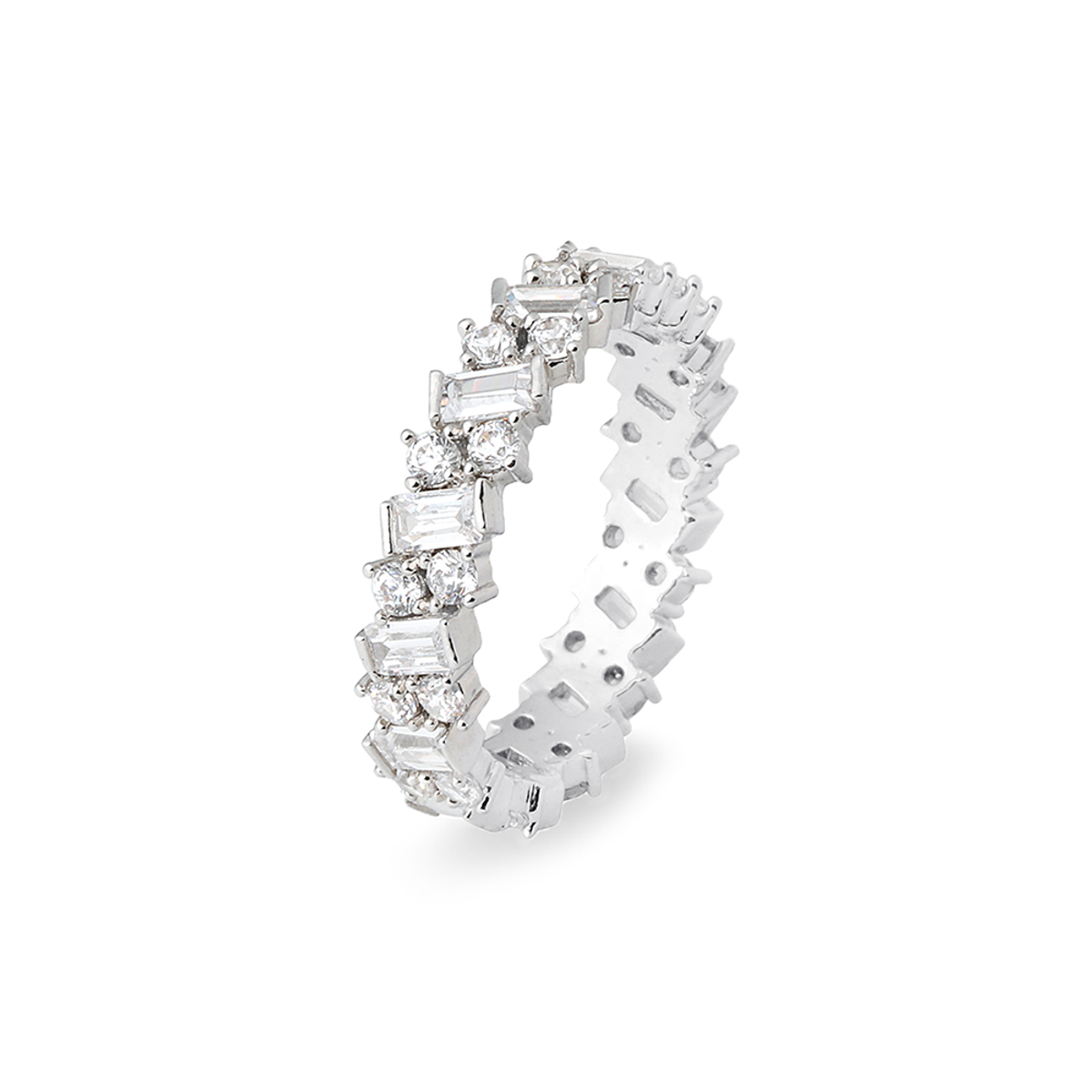 레인드랍 쥬얼리(RAINDROP JEWELRY) 레인드랍 바게트 앤 더블 라운드 컷 이터니티 반지