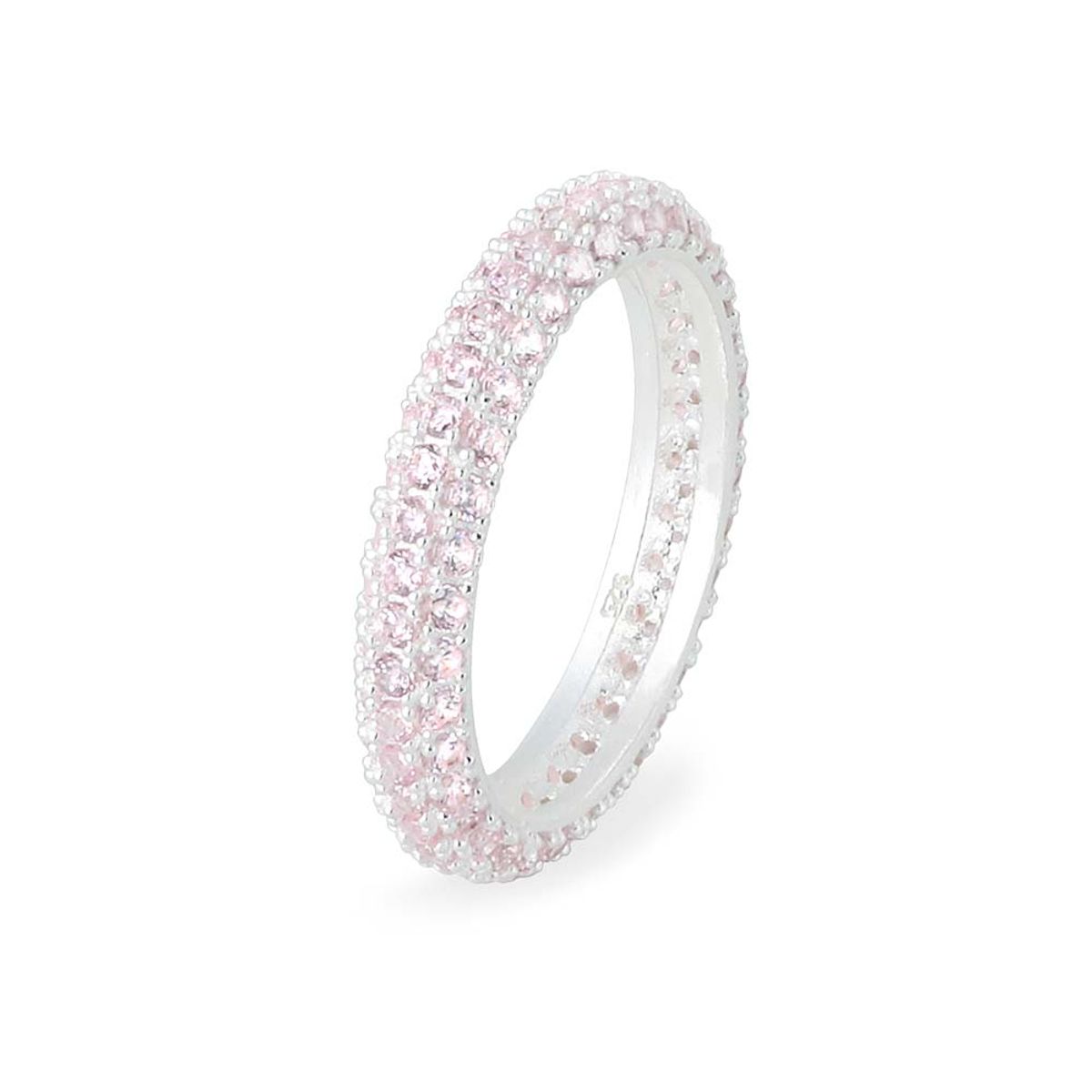 레인드랍 쥬얼리(RAINDROP JEWELRY) 레인드랍 핑크 라운드 파베 이터니티 반지 [S925]