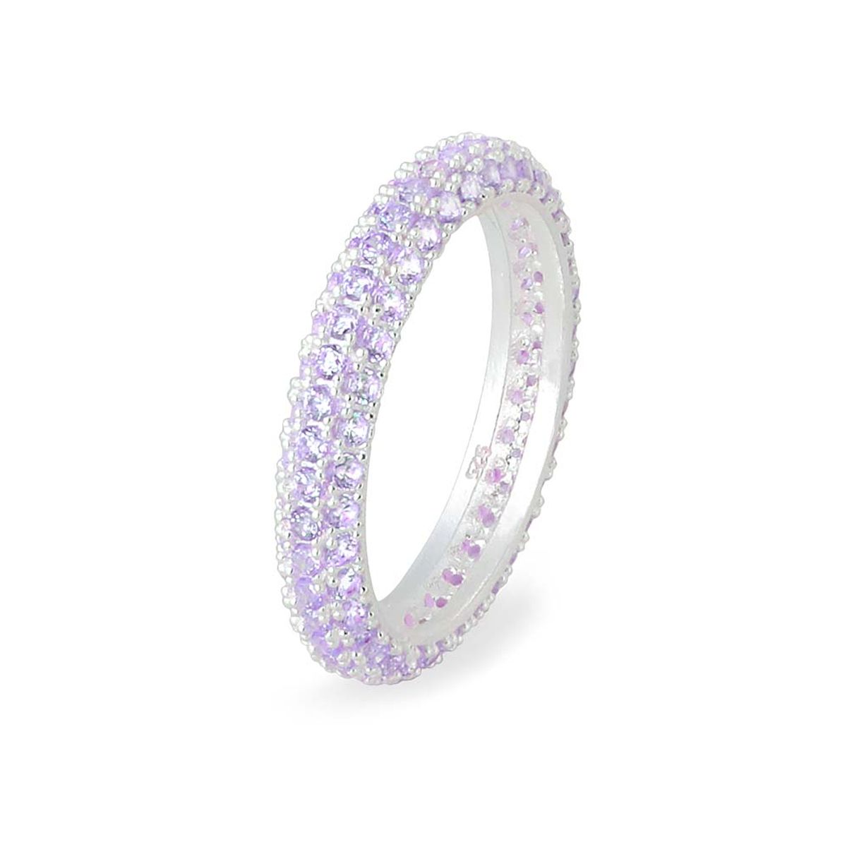 레인드랍 쥬얼리(RAINDROP JEWELRY) 레인드랍 퍼플 라운드 파베 이터니티 반지 [S925]