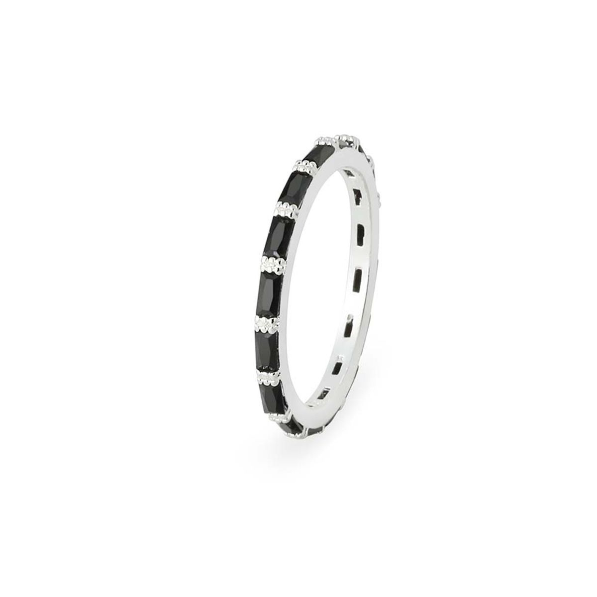 레인드랍 쥬얼리(RAINDROP JEWELRY) 레인드랍 블랙 바게트 2MM 브릴리언트 이터니티 반지 [S925]