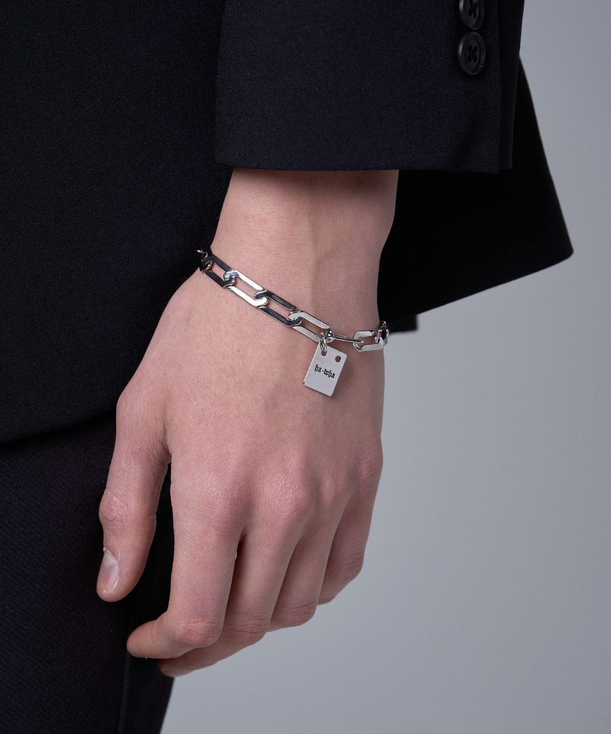 하와(HAWHA) FLAT TAG CHAIN BRACELET
