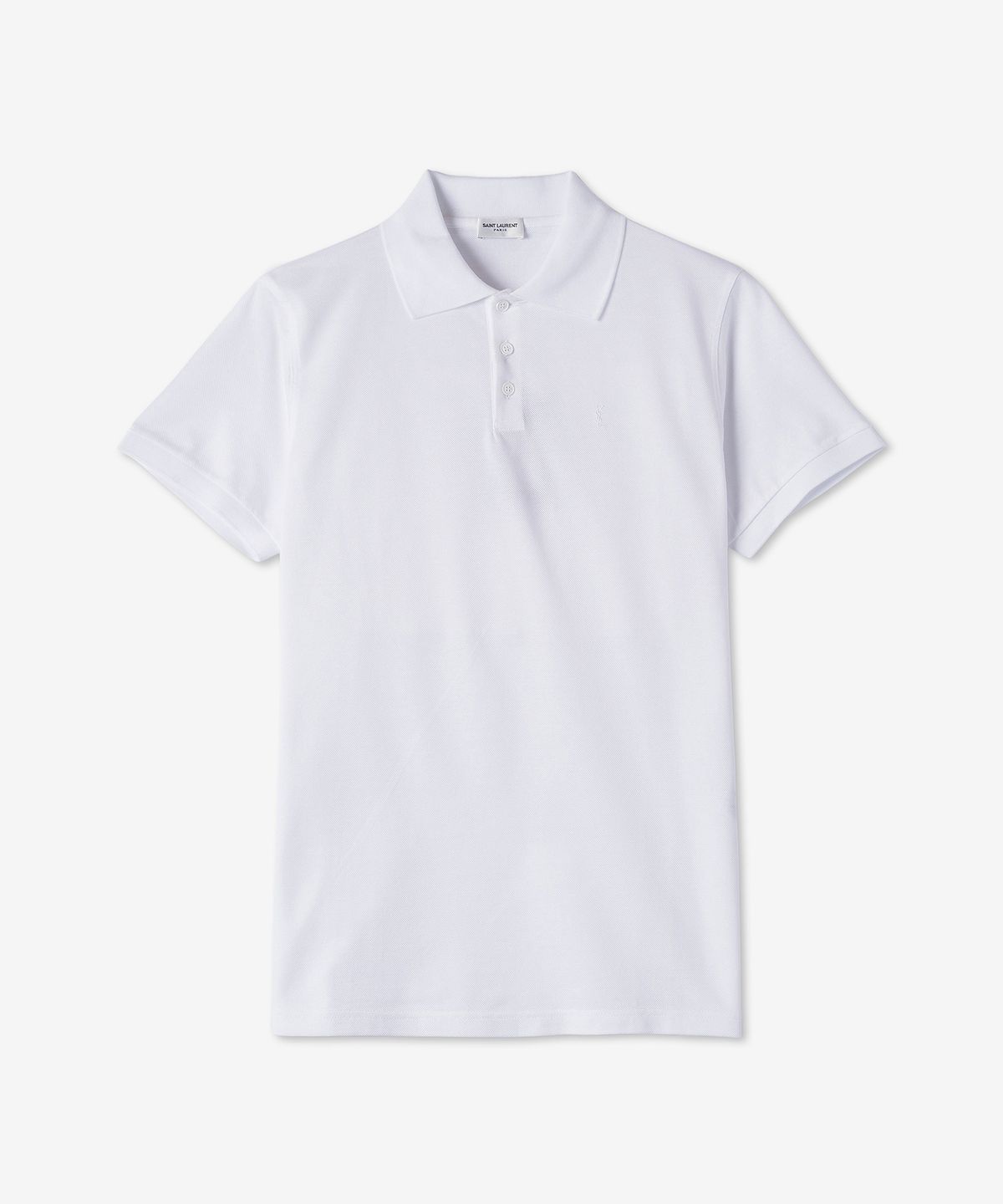생로랑(SAINT LAURENT) 남성 모노그램 반소매 폴로 셔츠 - 화이트 / 554052YB2OC9000