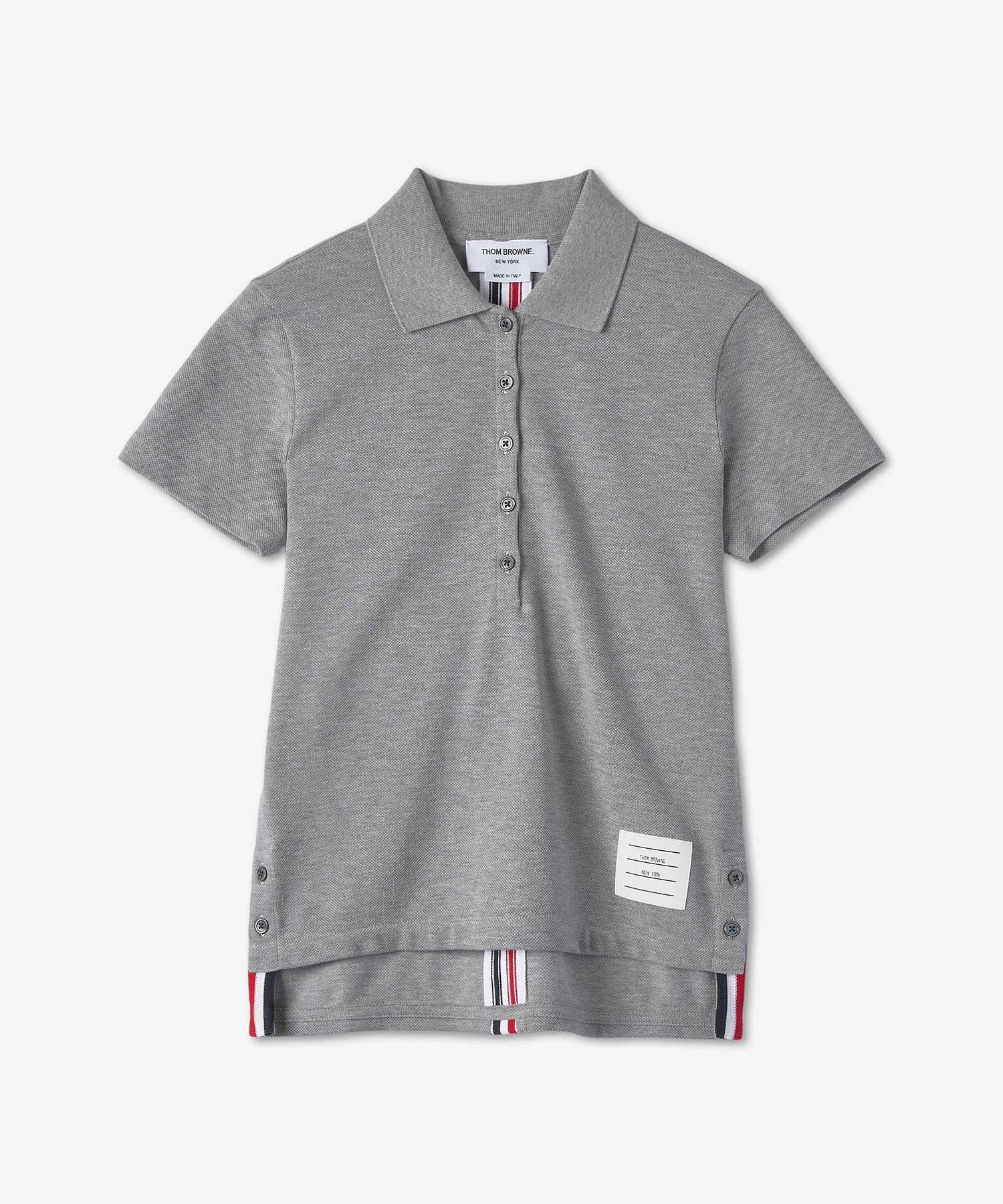【THOM BROWNE】 Pique Center Back Stripe Relaxed Fit Polo Classic Pique Relaxed Fit Center Back Stripe Polo | Thom Browne