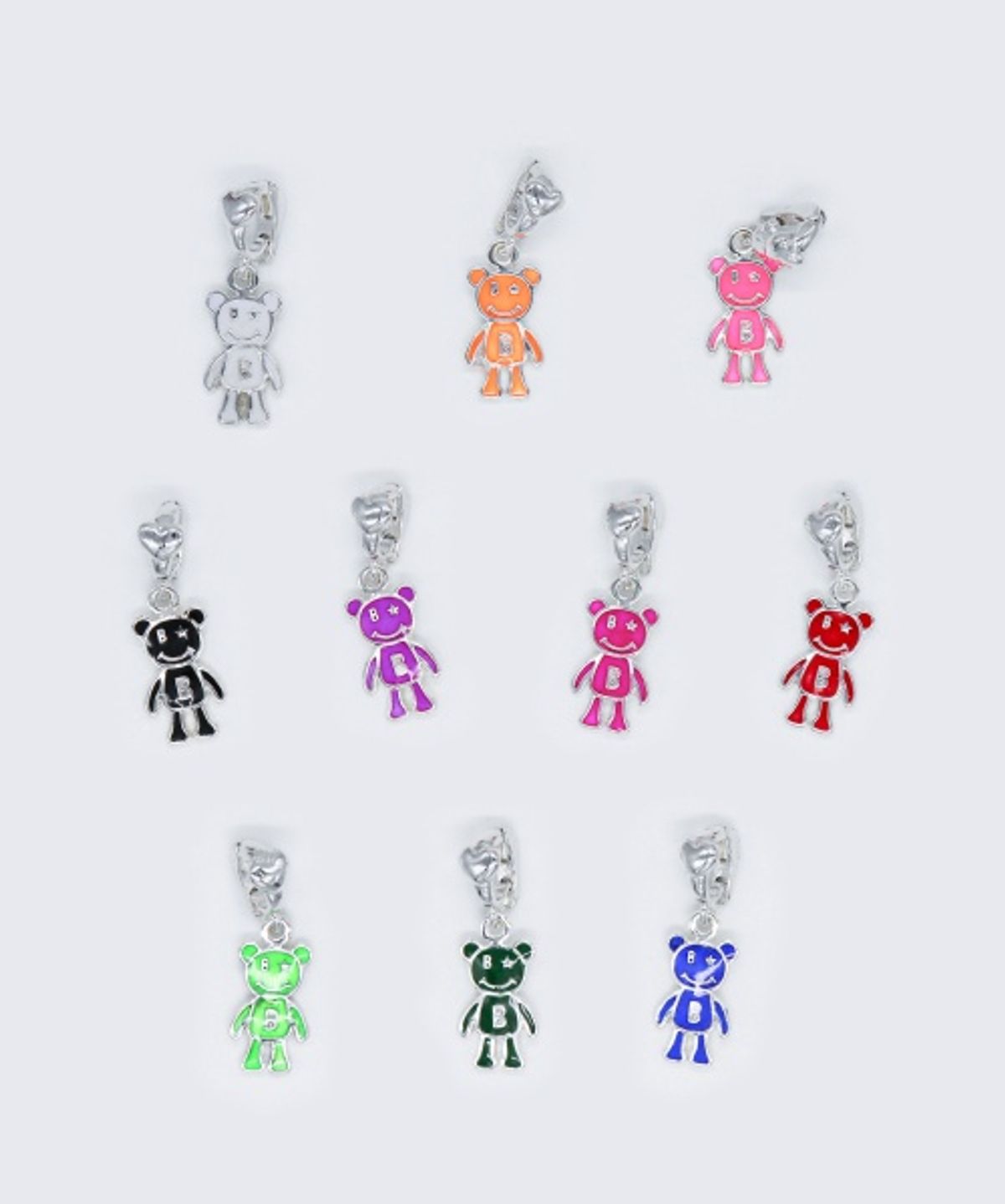 봉보(BONBEAU) Color enamel BONBEAU ami bear silver pendant 컬러 에나멜 곰돌이 실버 펜던트