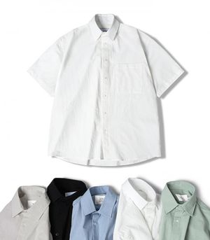 로건 쿨 링클 루즈핏 반팔 셔츠 - 5 COL