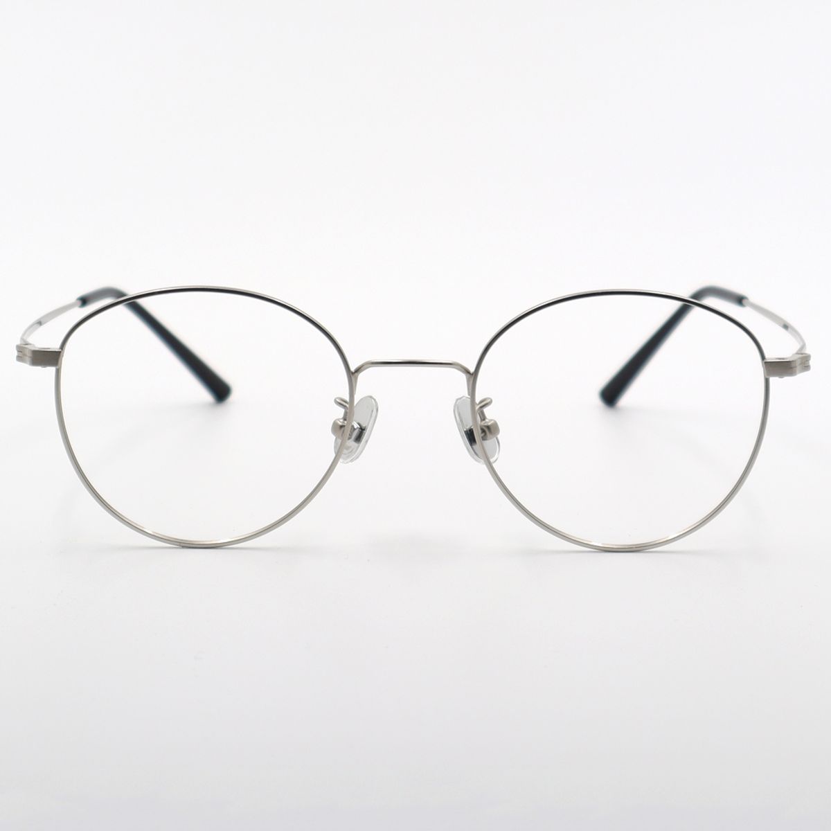 알로아이웨어(ALO EYEWEAR) [ALO BASIC] AL8202 1111G 캣츠 라운드 샌딩 실버 메탈 안경