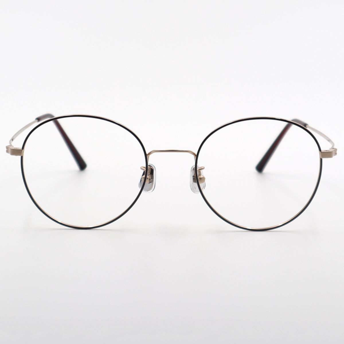 알로아이웨어(ALO EYEWEAR) [ALO BASIC] AL8204 1614G 세미오버사이즈 라운드 브라운/골드 메탈 안경