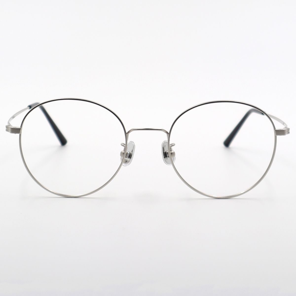 알로아이웨어(ALO EYEWEAR) [ALO BASIC] AL8204 1111G 세미오버사이즈 라운드 샌딩 실버 메탈 안경