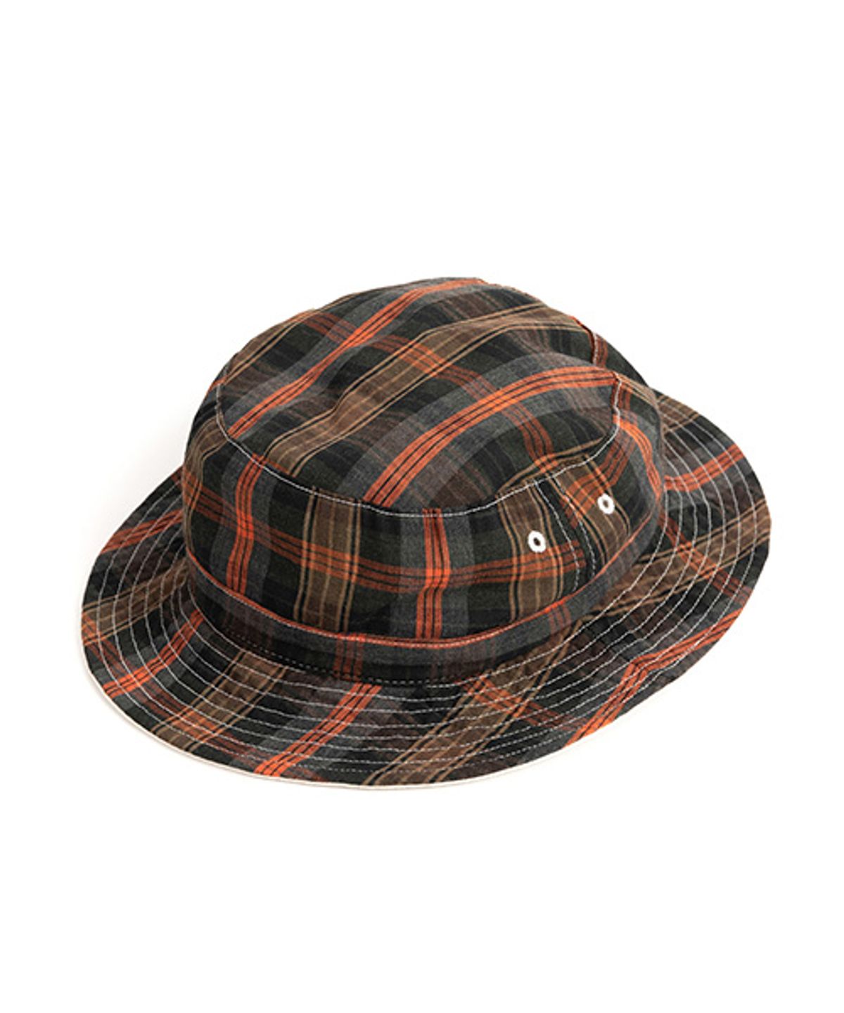 와일드 브릭스(WILD BRICKS) TA CHECK BUCKET HAT (orange)