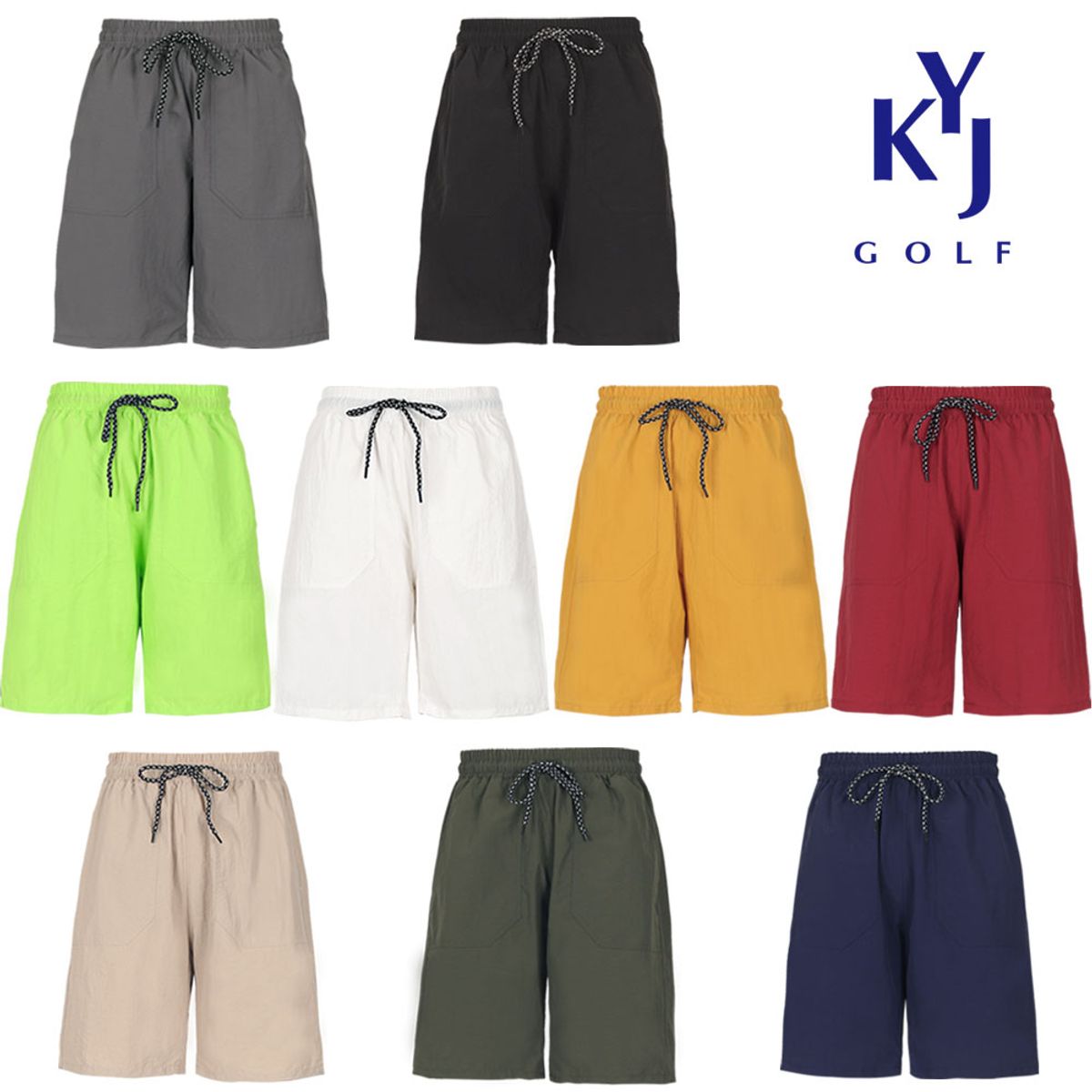 김영주 골프(KIM YOUNG JOO GOLF) 남녀공용 쿨링우븐 5부 반바지 KMMXSL05