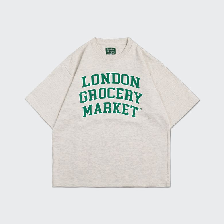 College Logo Heavyweight SS Tee (Oatmeal)