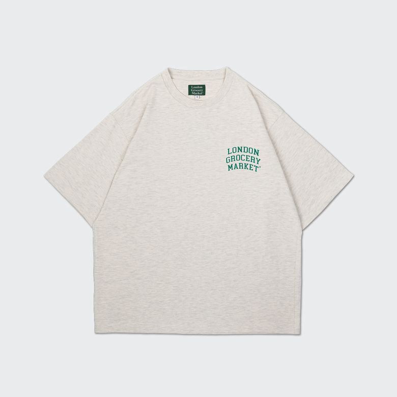 College Small Logo Heavyweight SS Tee (Oatmeal)