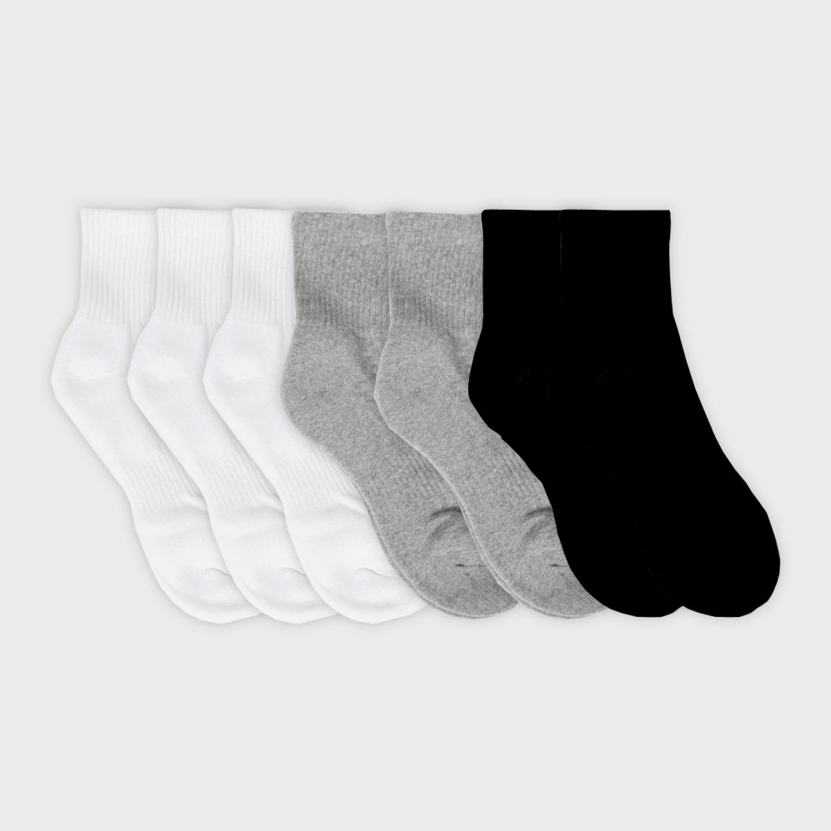 삭스에이(SOCKSA) [7PACK] 더블쿠션 156N 무지 미들 롱 삭스 3색상
