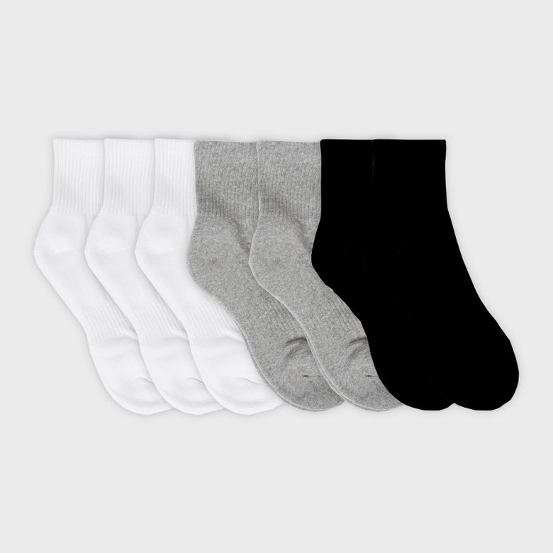 [7PACK] 더블쿠션 156N 무지 미들 롱 삭스 3색상