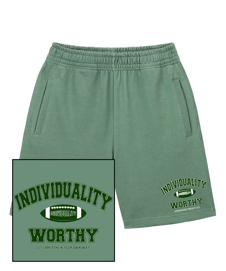 RUGBY VARSITY LOGO 스웨트 하프 팬츠 - 피그먼트 그린